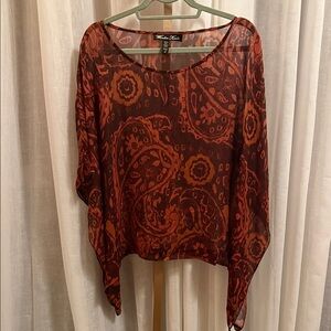 Winter Kate Sheer Paisley Vintage Silk Blouse